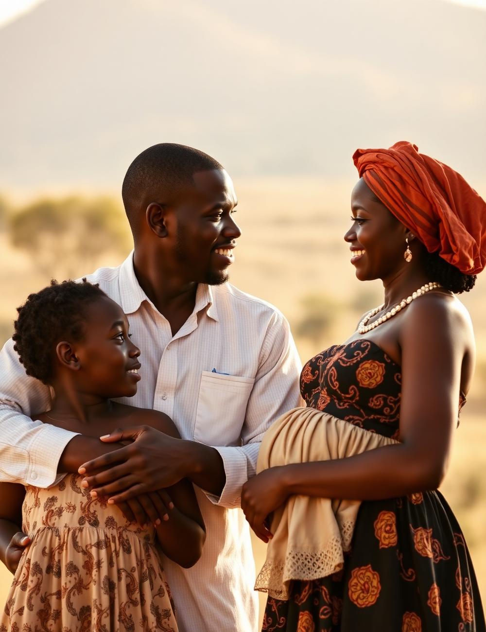 Quiet family moment